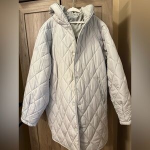 Zara KIDS Light Gray Quilted Jacket size 11-12